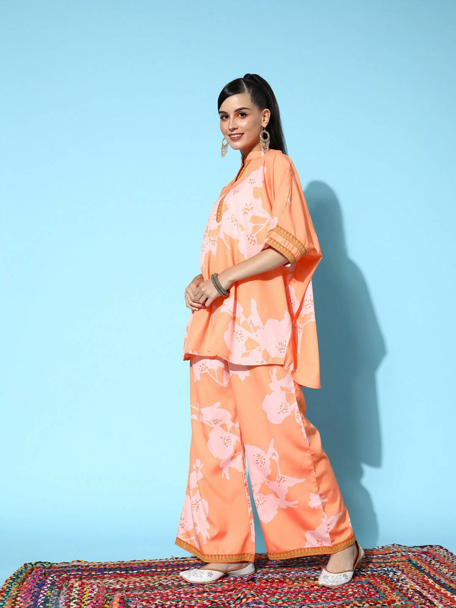 Ahalyaa Women's Traditional Wear Co-ods - Orange