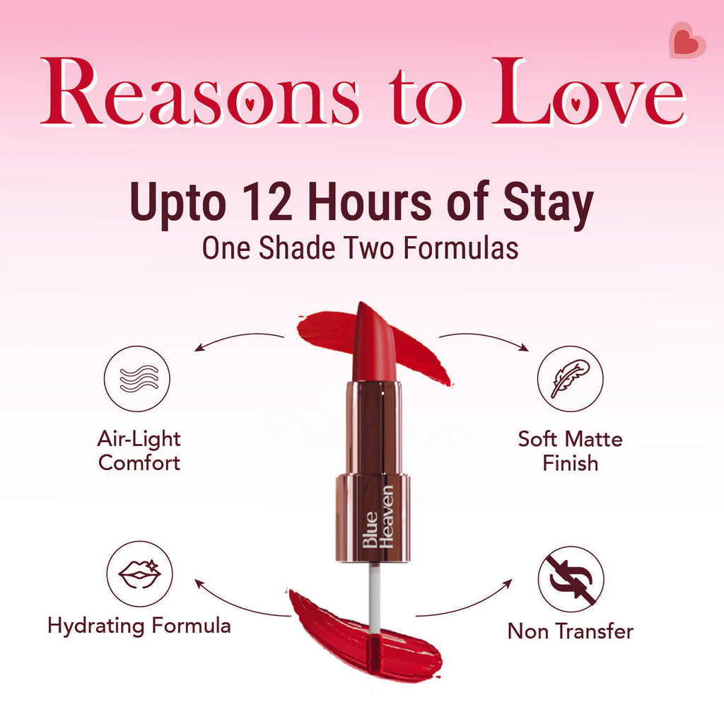 Blue Heaven Love Duo 2 In 1 Dual Sided Lipstick - 03