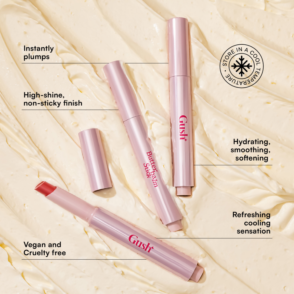 Gush Beauty Hybrid Gloss Butter Balm High Shine & Hydrating - Universal Warm Berry