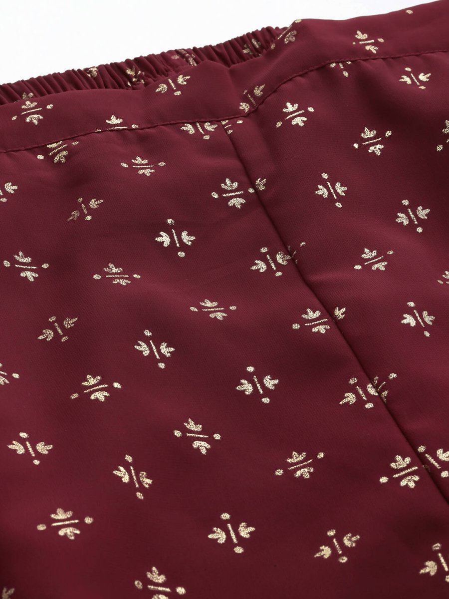 Ahalyaa Women's Traditional Wear Co-ords - Maroon