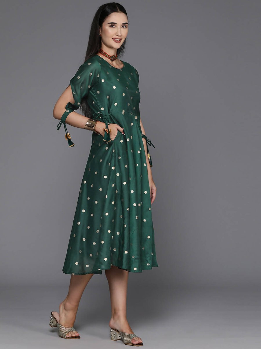 Ahalyaa Women's Traditional wear Ethnic Dress - Green