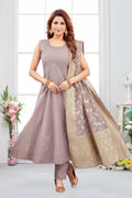 Joban Fashion Jacquard Dusty Peach Color Kurta Set