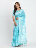 Shree Shyam Fashion Linen Cotton Grey Saree