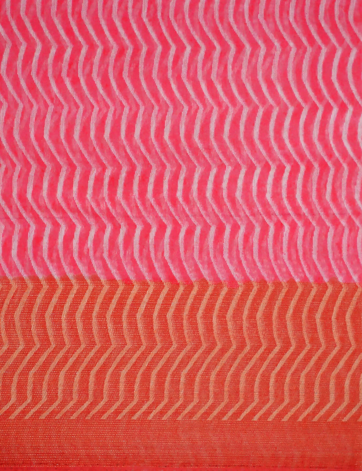 Shades Of Peach Mix Orange With Lehariya Design Semi Chanderi Saree By Gayathri Reddy Designer Studio