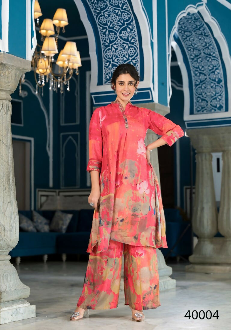 Designer Stylish Orange Pure Muslin Stitched Suit - Apoorva