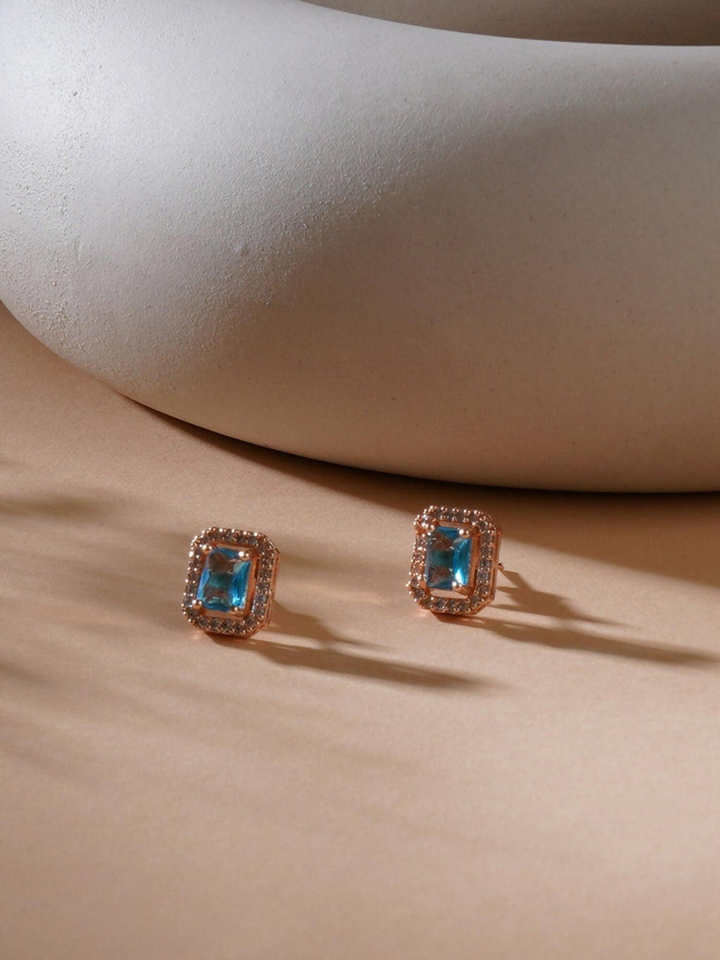 stone stud (sky blue) - Ruby Raang