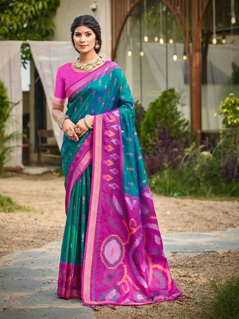 Shree Shyam Fashion Sea Green Soft Silk Saree