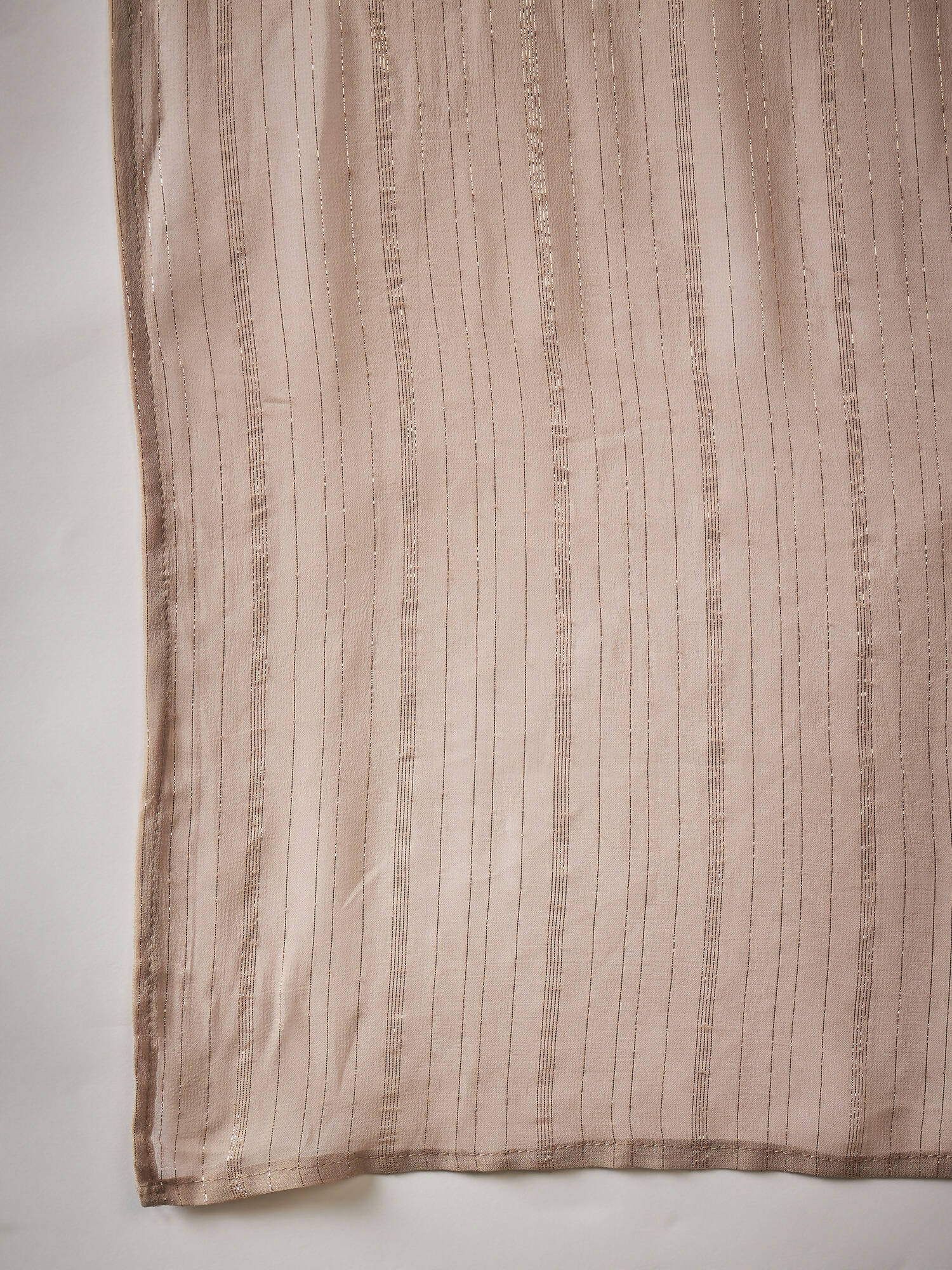 Light Brown Georgette Handwork Unstitched Dress Material - Hanika