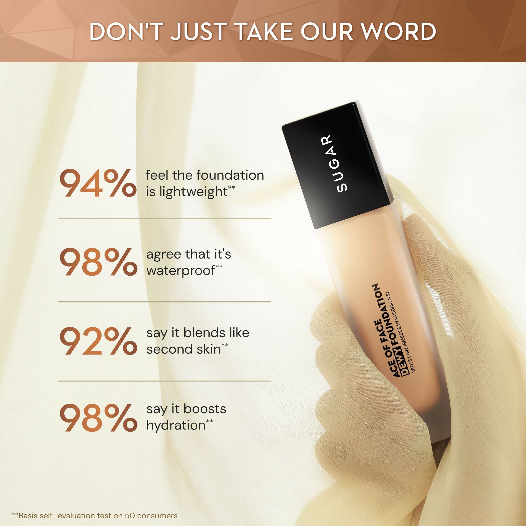 Sugar Ace Of Face Dewy Foundation - 07 Vanilla Latte