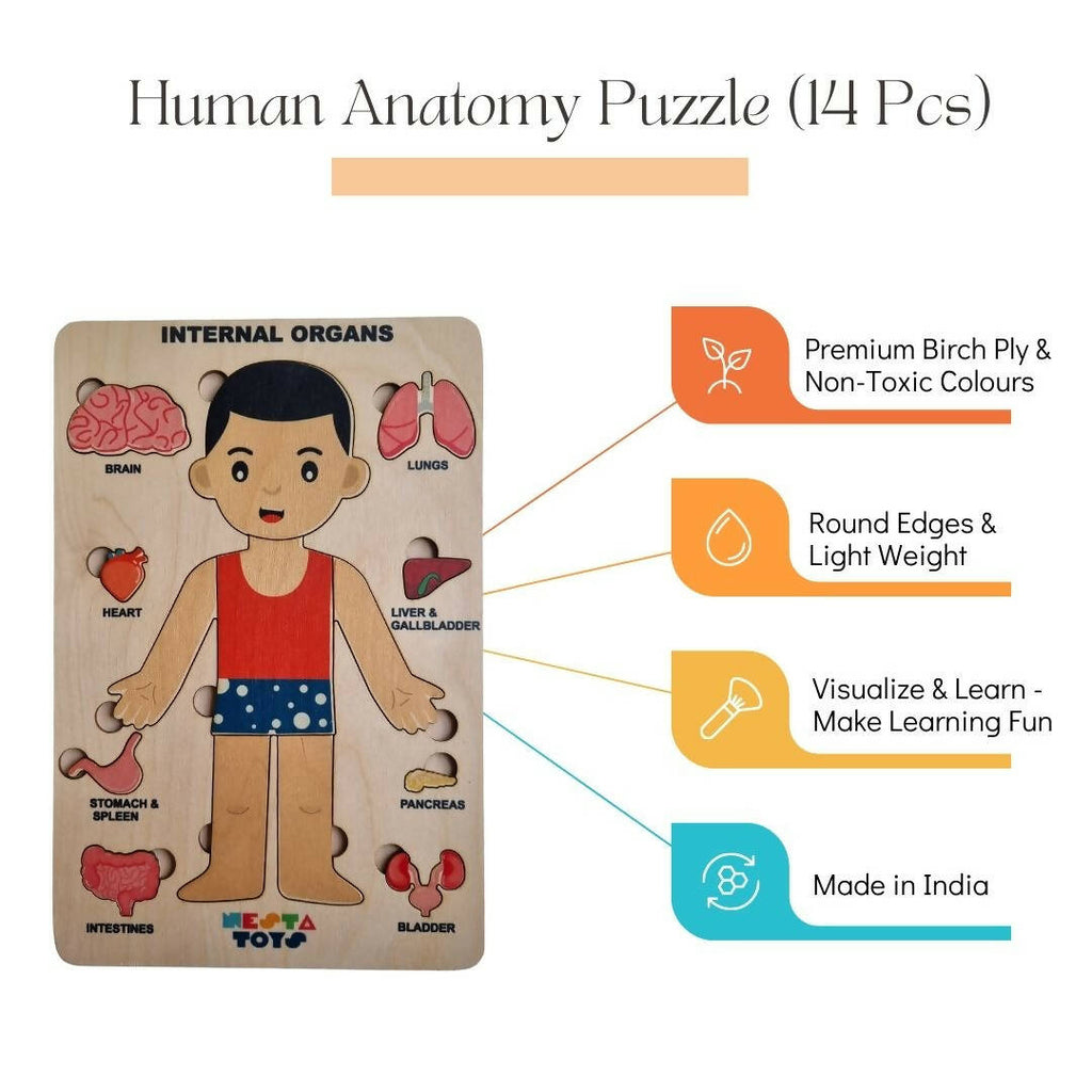 Nesta Toys Human Body | Internal Organs Wooden Puzzle
