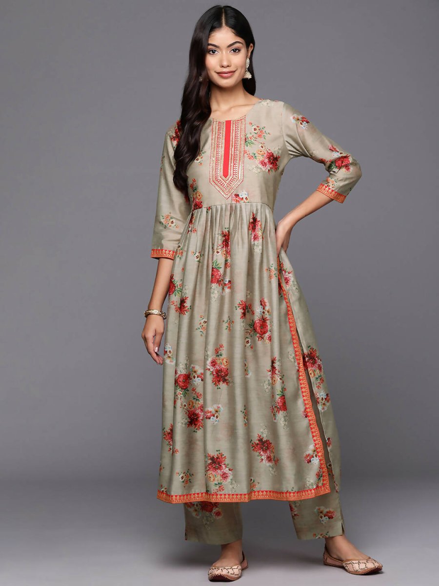 Ahalyaa Women's Traditional wear Kurta Set - Tan