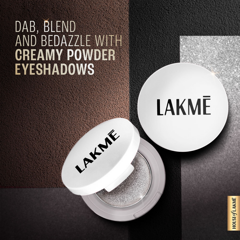 Lakme 9 To 5 Eyeconic Cream Powder Eyeshadow Stack - Smokey Diva