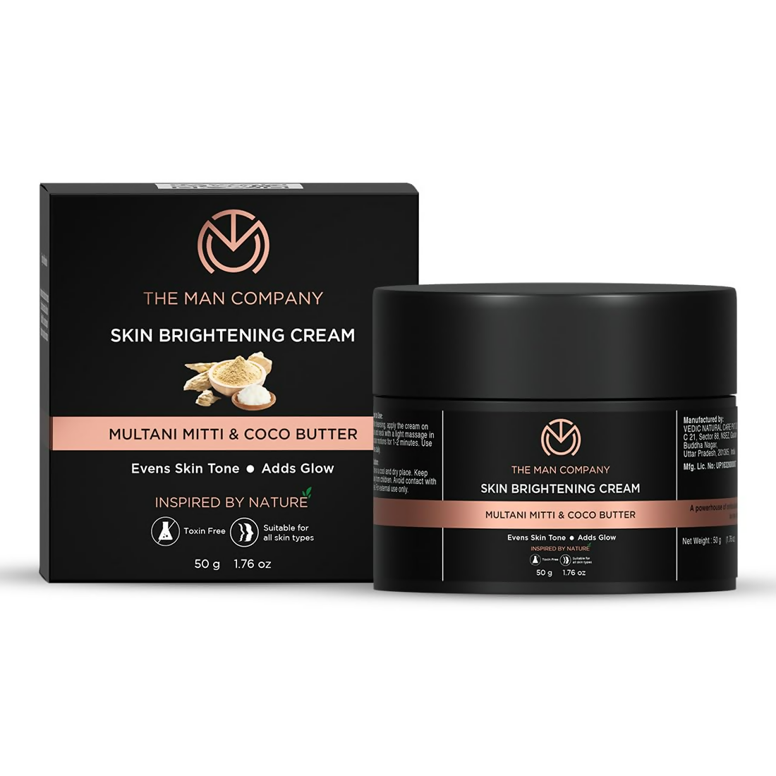 The Man Company Skin Brightening Cream Multani Mitti