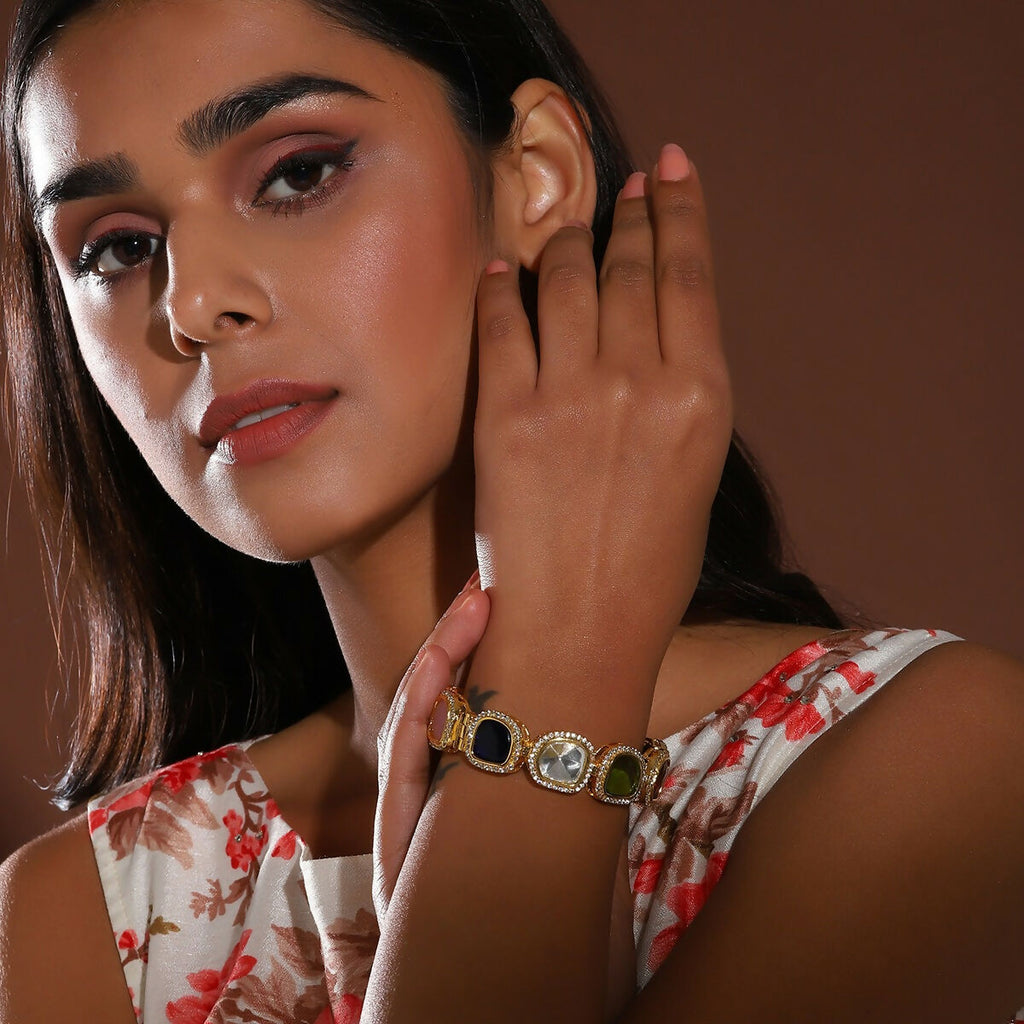 Navratan Bangle- Ruby Raang