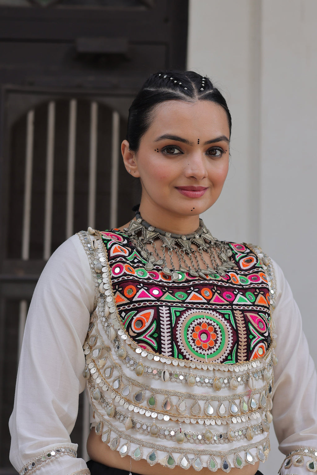 Lorenvalley Fashion Multicolor Cotton Printed With Attractive Gota-Patti & Real mirror Lace work Lehenga Choli