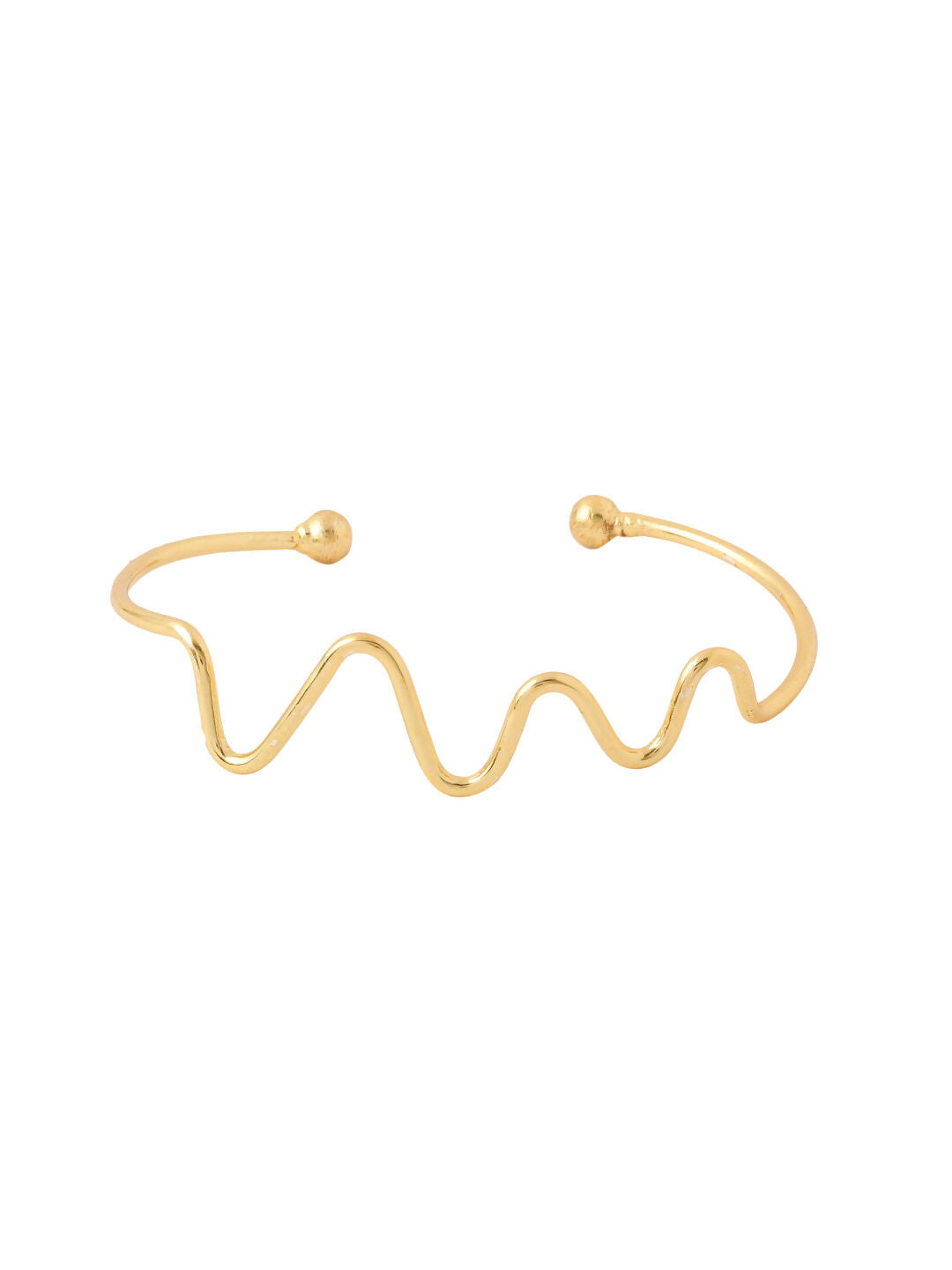 NVR Women Gold-Polished Adjustable Kada Bracelet
