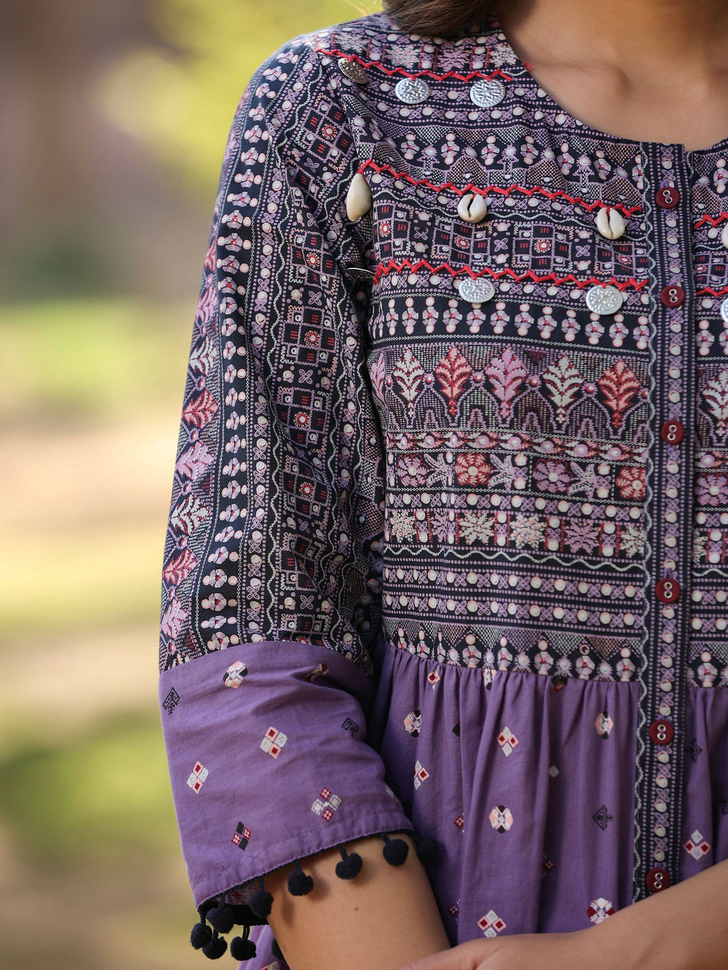 Juniper Women's Lavender Printed Flared Tunic