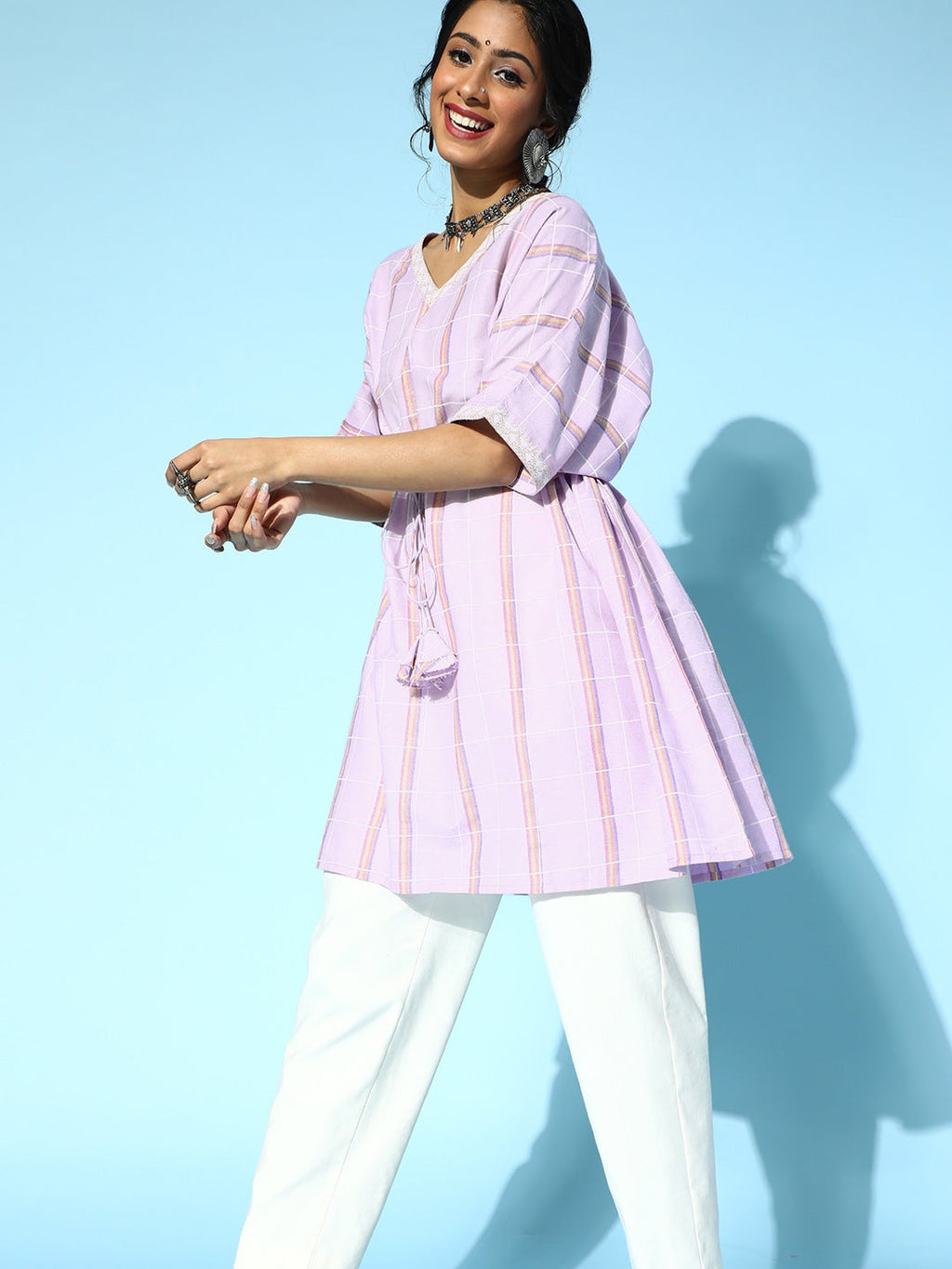 Yufta Lavender Kaftan Kurta