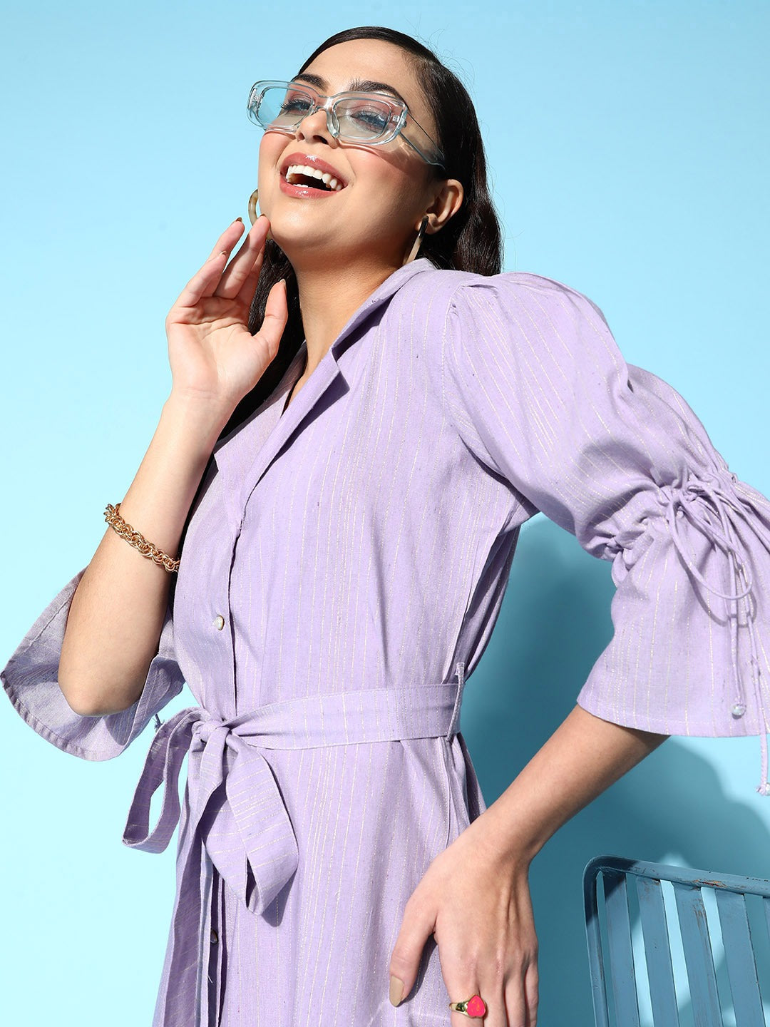 Yufta Lavender Shirt Dress
