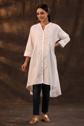 Juniper Women's White Cambric High-Low Tunic