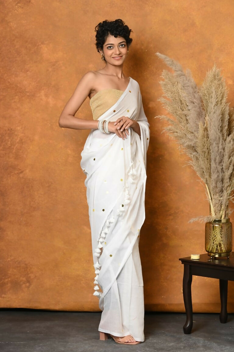 Very Much Indian Pure Mul Cotton Handloom Saree