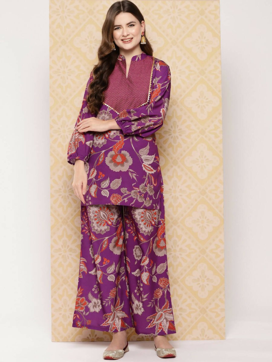 Ahalyaa Women's Traditional Wear Co-ods - Purple