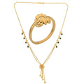 AanyaCentric Gold-Polished Mangalsutra & Ring Set