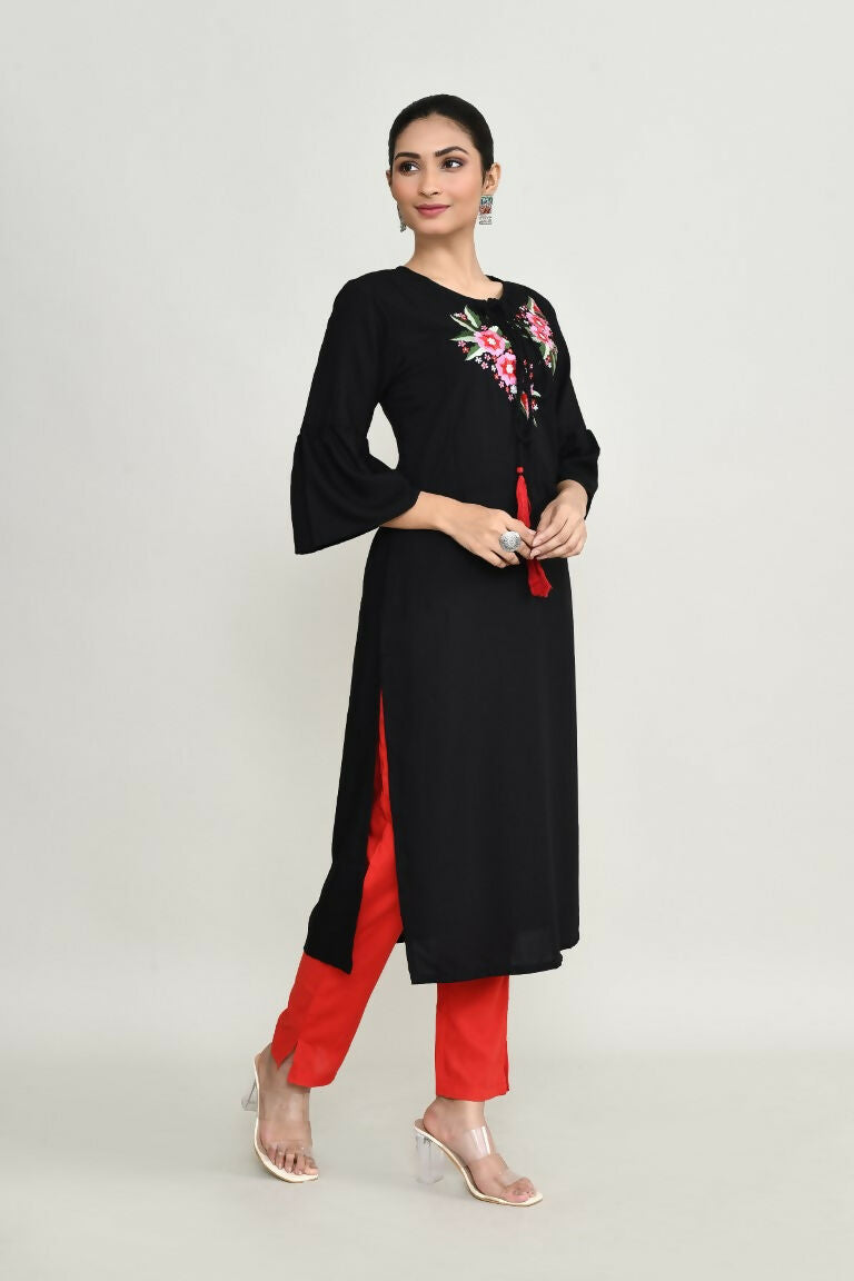 Joban Fashion Black Rayon Tunic