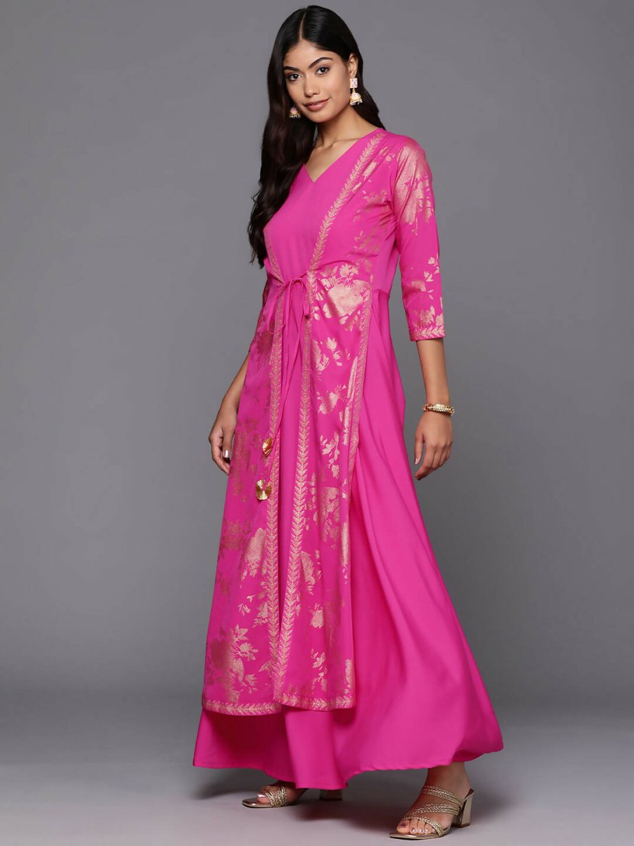 Ahalyaa Women's Traditional wear Ethnic Dress - Pink