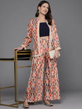 Ahalyaa Women Printed Ethnic Co-Ords - Blue Color