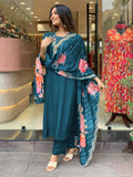 Yash Enterprise Morpankh Rayon Embroidery Party Wear Suit Set