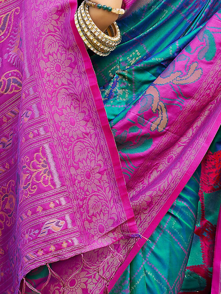 Shree Shyam Fashion Sea Green Soft Silk Saree