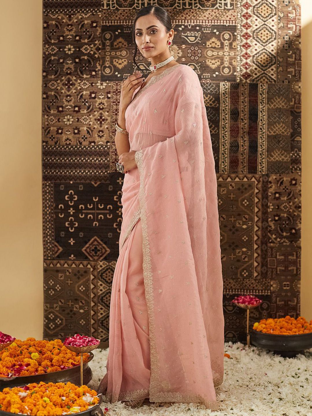 kasee Embellished Zari Pure Silk Saree