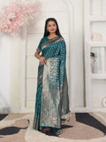 Shree Shyam Fashion Lichi Silk Rama Saree