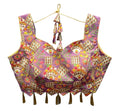 Vamika Wine Red Banglori Silk Digital Print And Embroidery Blouse