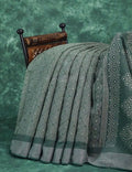 Mauve Green Colour Diamond Printed Semi Chanderi Saree By Gayathri Reddy Designer Studio