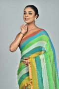Exclusive Collection Beautiful Multi2 Pure Cotton Woven Handloom Saree With Running Blouse Piece