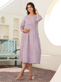 Janasya Light Cotton Floral A-Line Dress