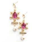 Bling Accessories Swarovski Fuchsia Earrings