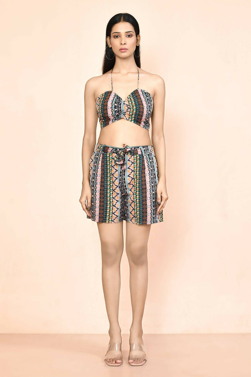 Multi Platinum Creap Printed Co-Sets - Femella