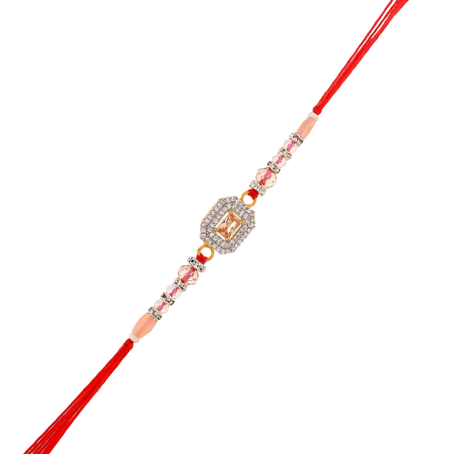 trueBrowns X Voylla Men's Designer American Diamond Beaded Thread Rakhi For Brother