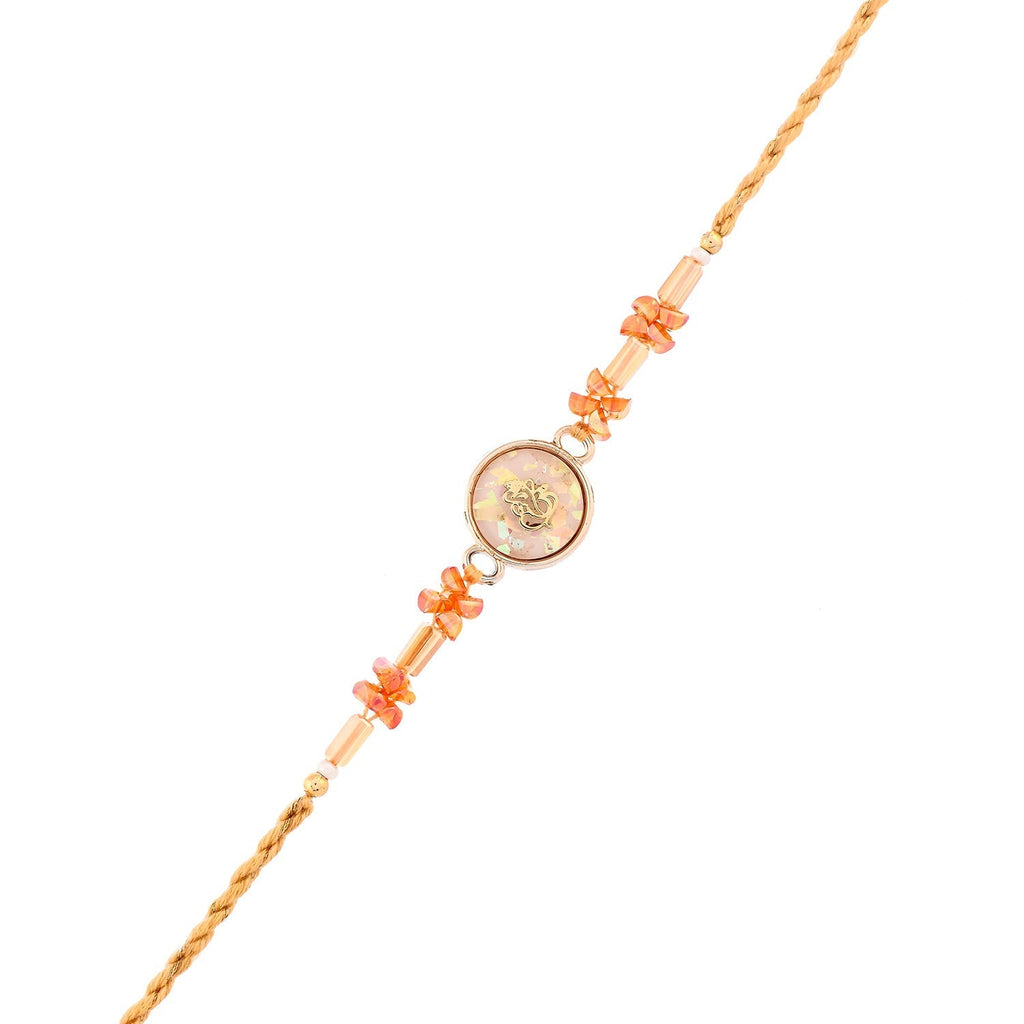 trueBrowns X Voylla Men's Bejewelled Om Thread Rakhi For Brother