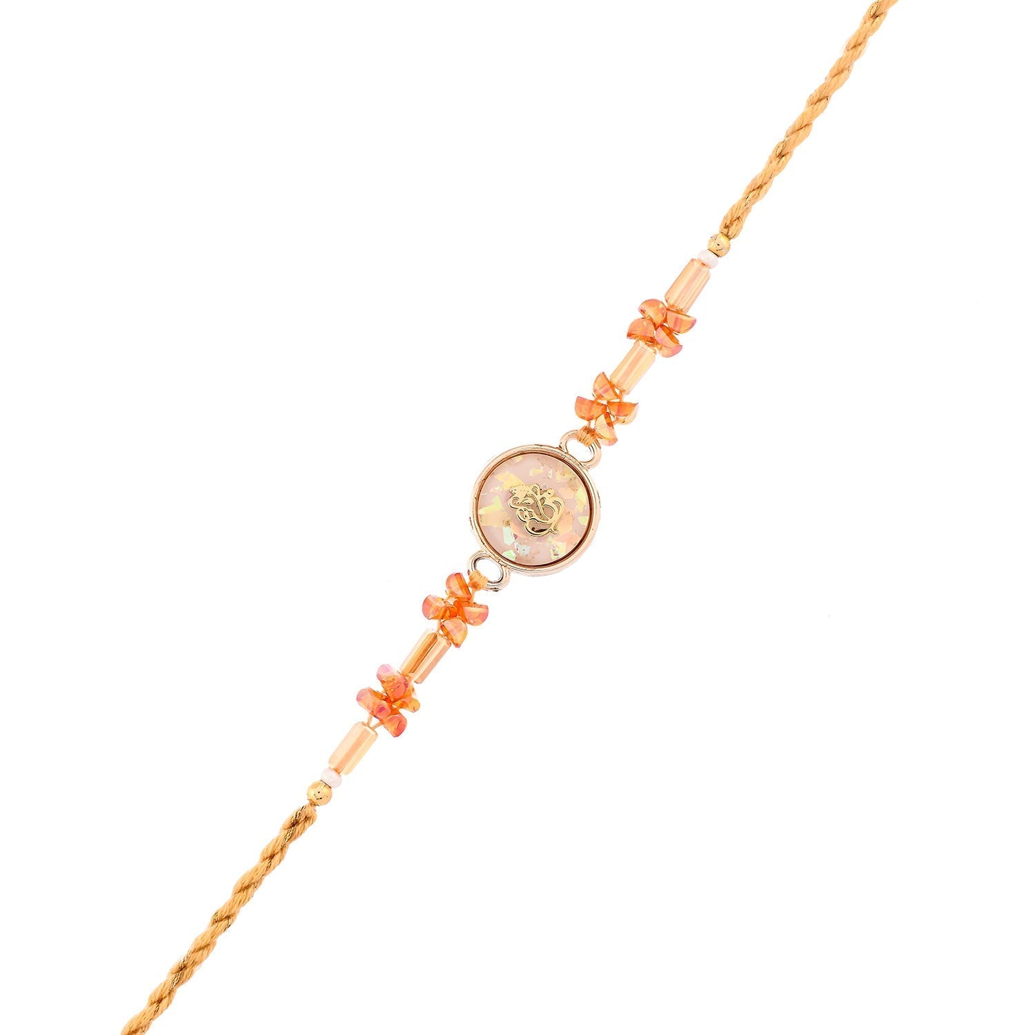 trueBrowns X Voylla Men's Bejewelled Om Thread Rakhi For Brother