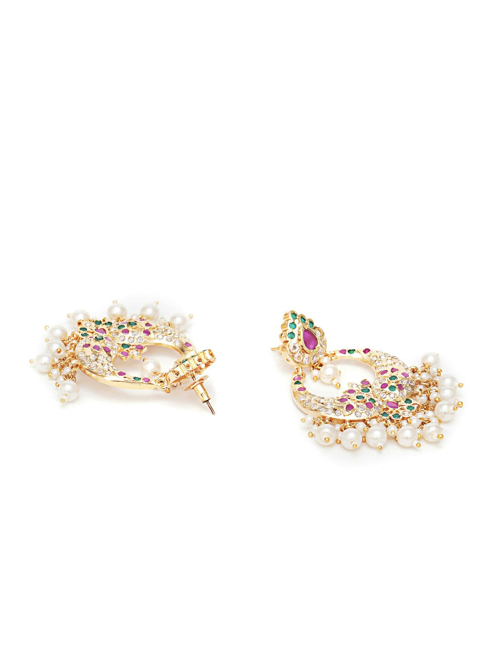 Jadau Earrings (Gold) - Ruby Raang