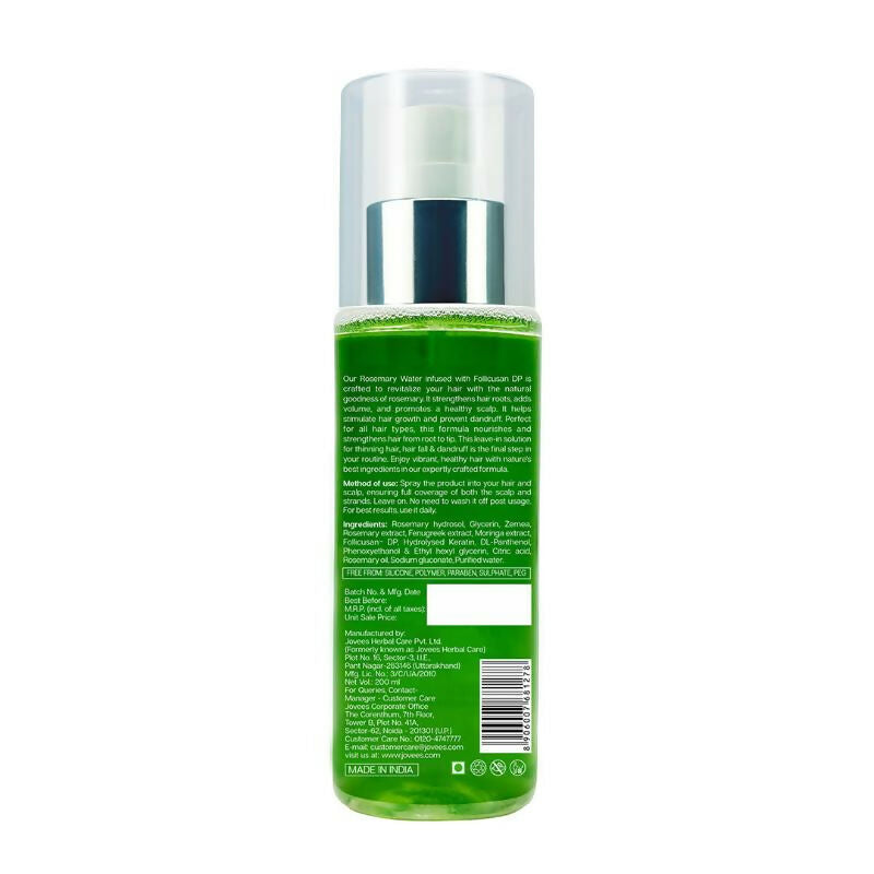 Jovees Herbal Rosemary Water Spray With Follicusan DP
