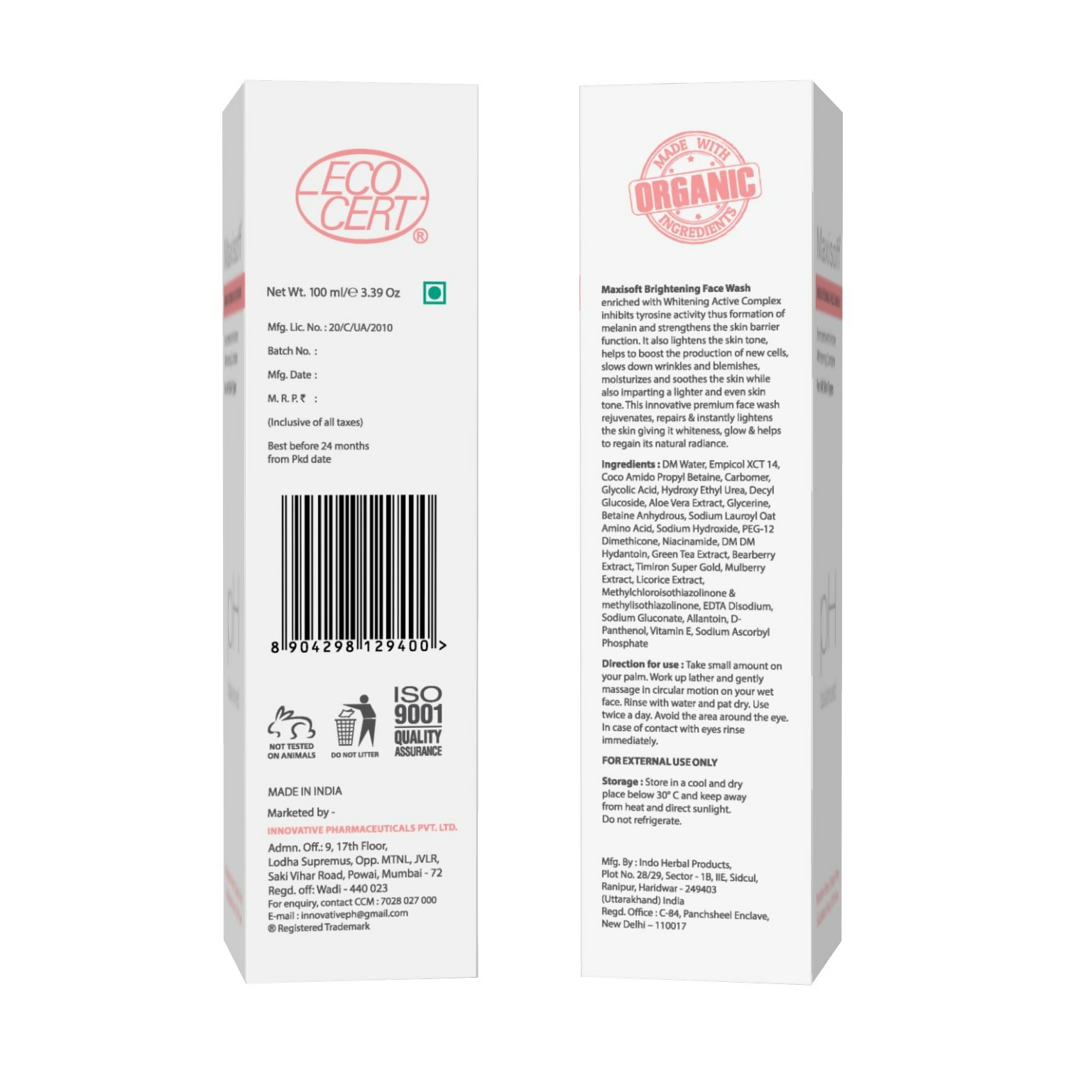 Maxisoft Brightening Face Wash