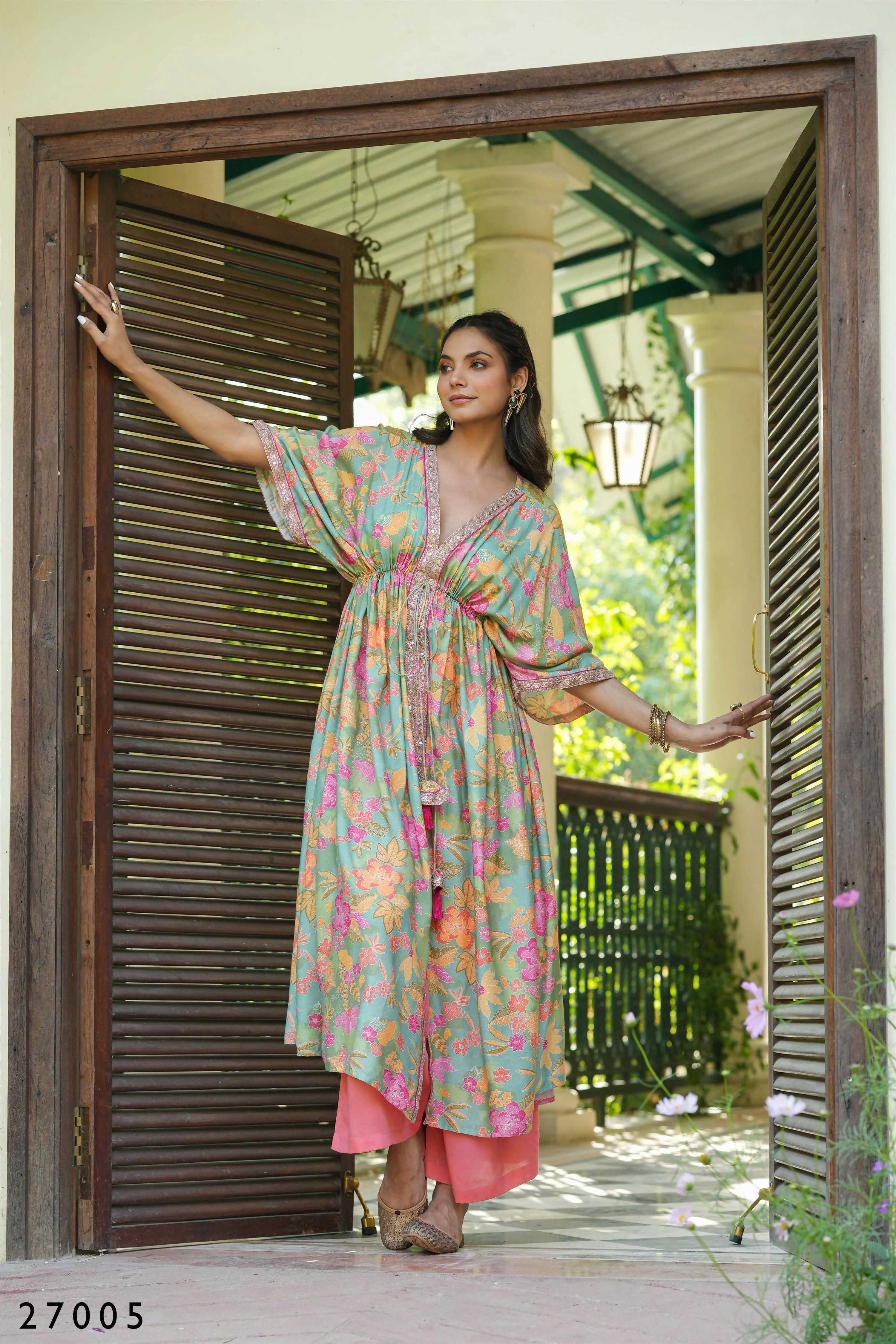 Women's Casual Fashionable Multi Mull Cotton co-ord set - Anya