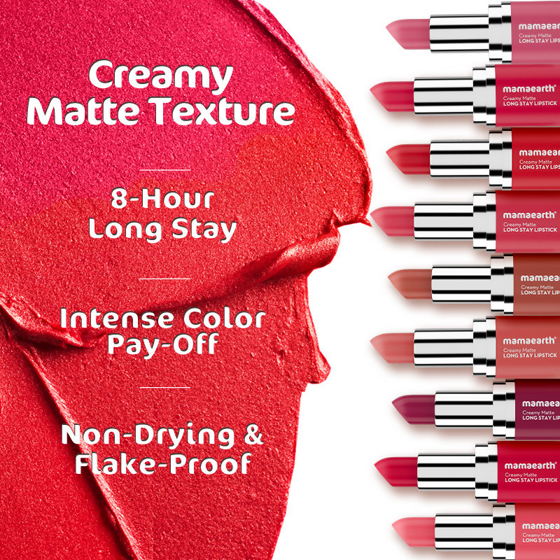 Mamaearth Creamy Matte Long Stay Lipstick - Apricot Taupe