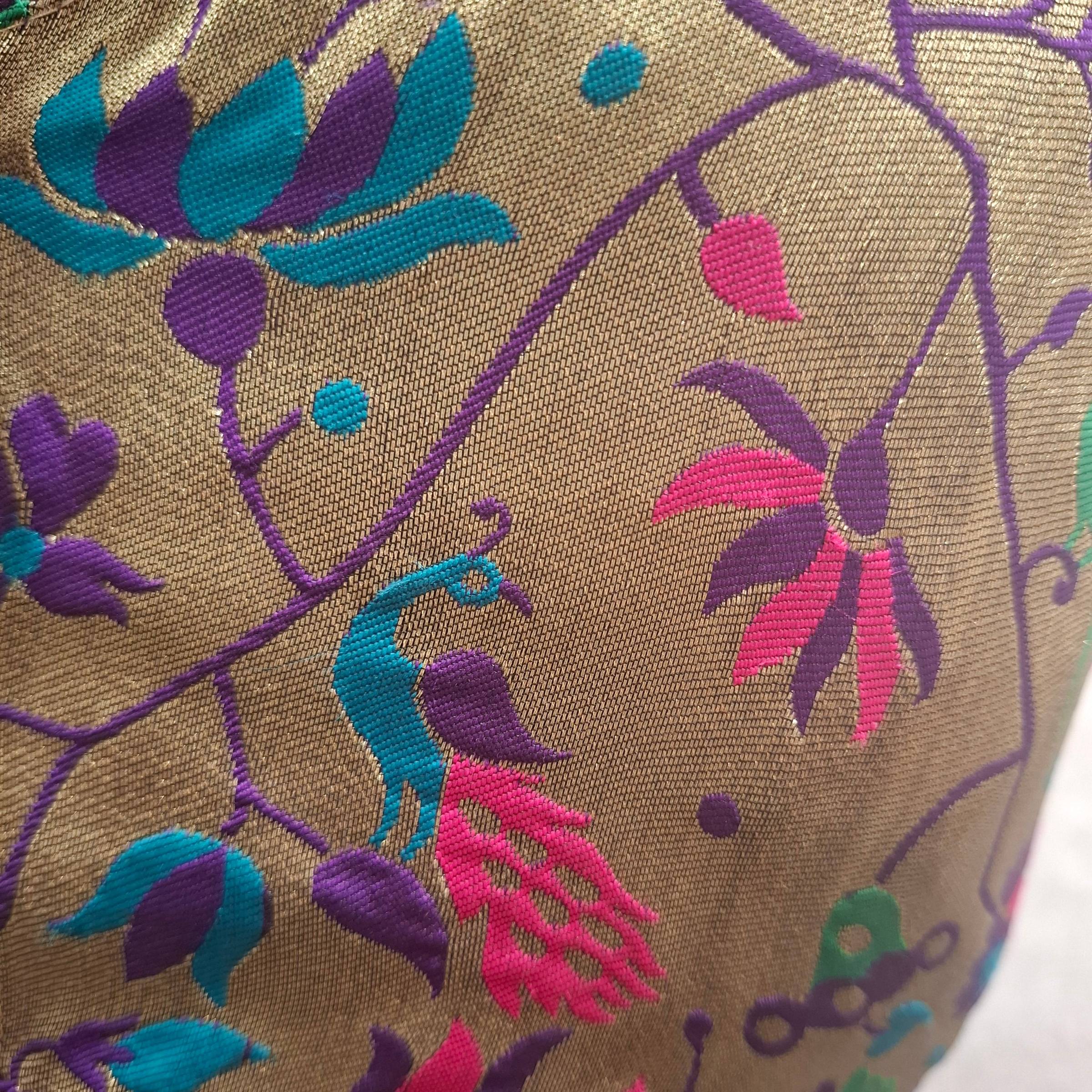 Kia Fashions Purple Jacquard Weave Multi Color Paithani Readymade Blouse