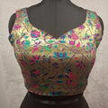 Kia Fashions Purple Jacquard Weave Multi Color Paithani Readymade Blouse